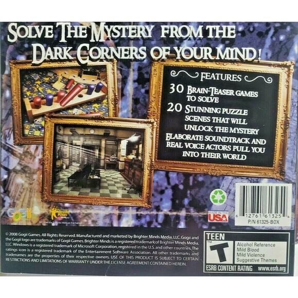 Y2k Lot 39 Hidden Object Mysteries Mystery Adventure Game PC Games CD Computer - Picture 4 of 9